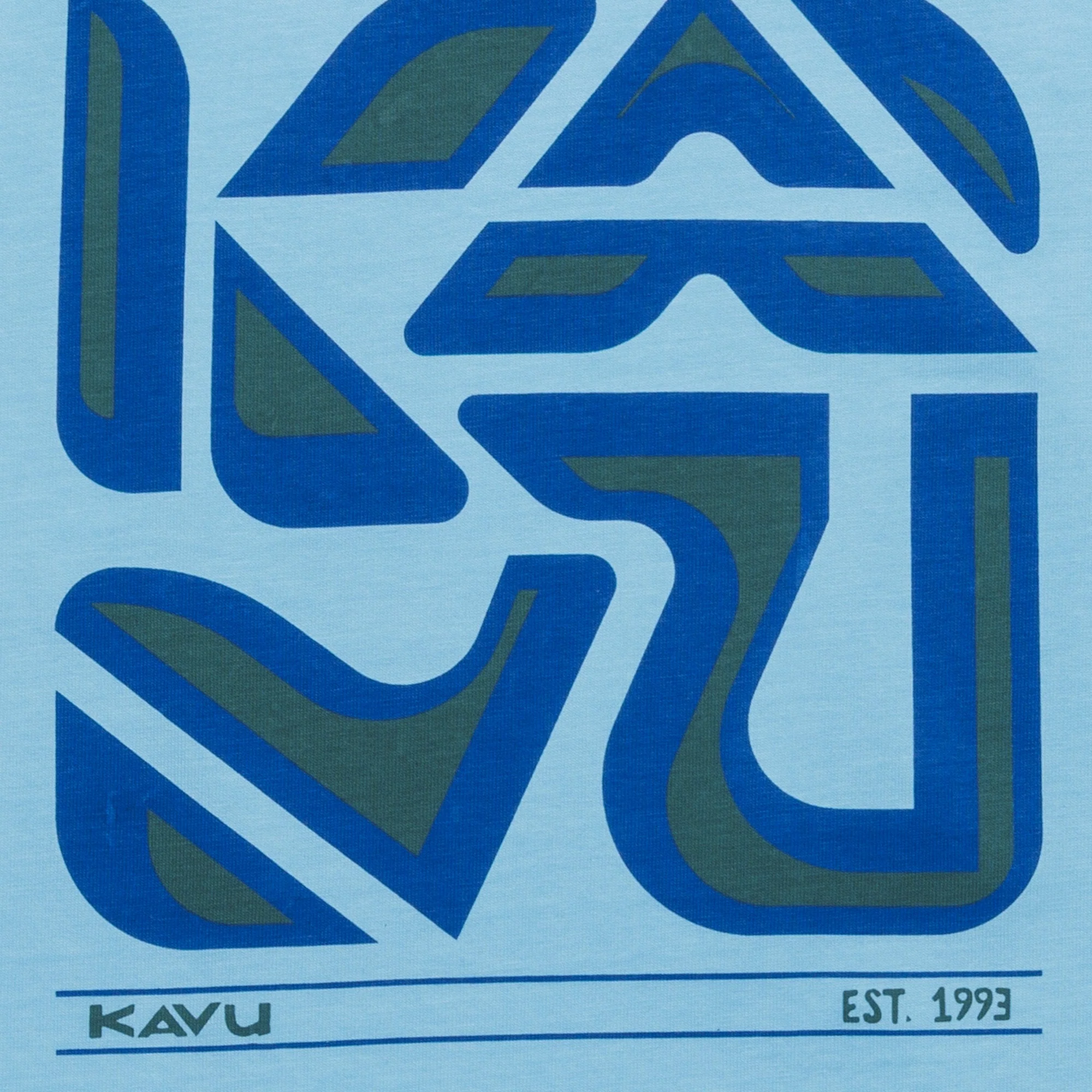 KAVU Cubed T-Shirt (Sea Blue) - Image 3