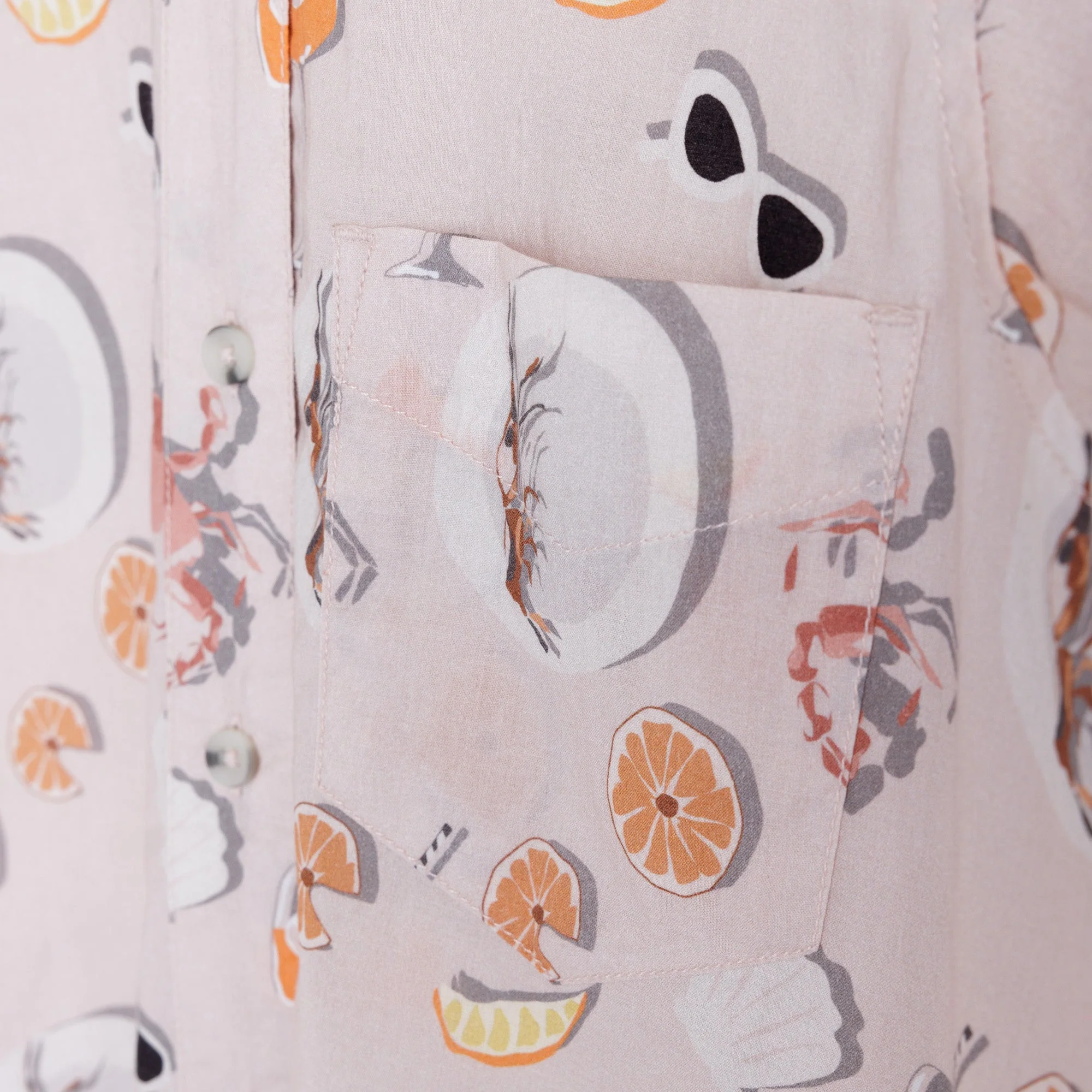 KAVU Girl Party Short Sleeve Shirt (Crabs n Cocktails) - Image 3