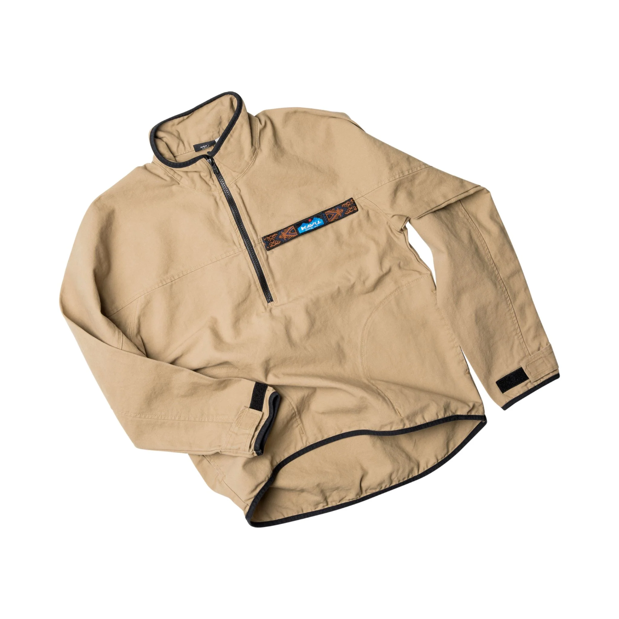 KAVU Long Sleeve Half Zip Throwshirt (Heritage Khaki) - Image 3