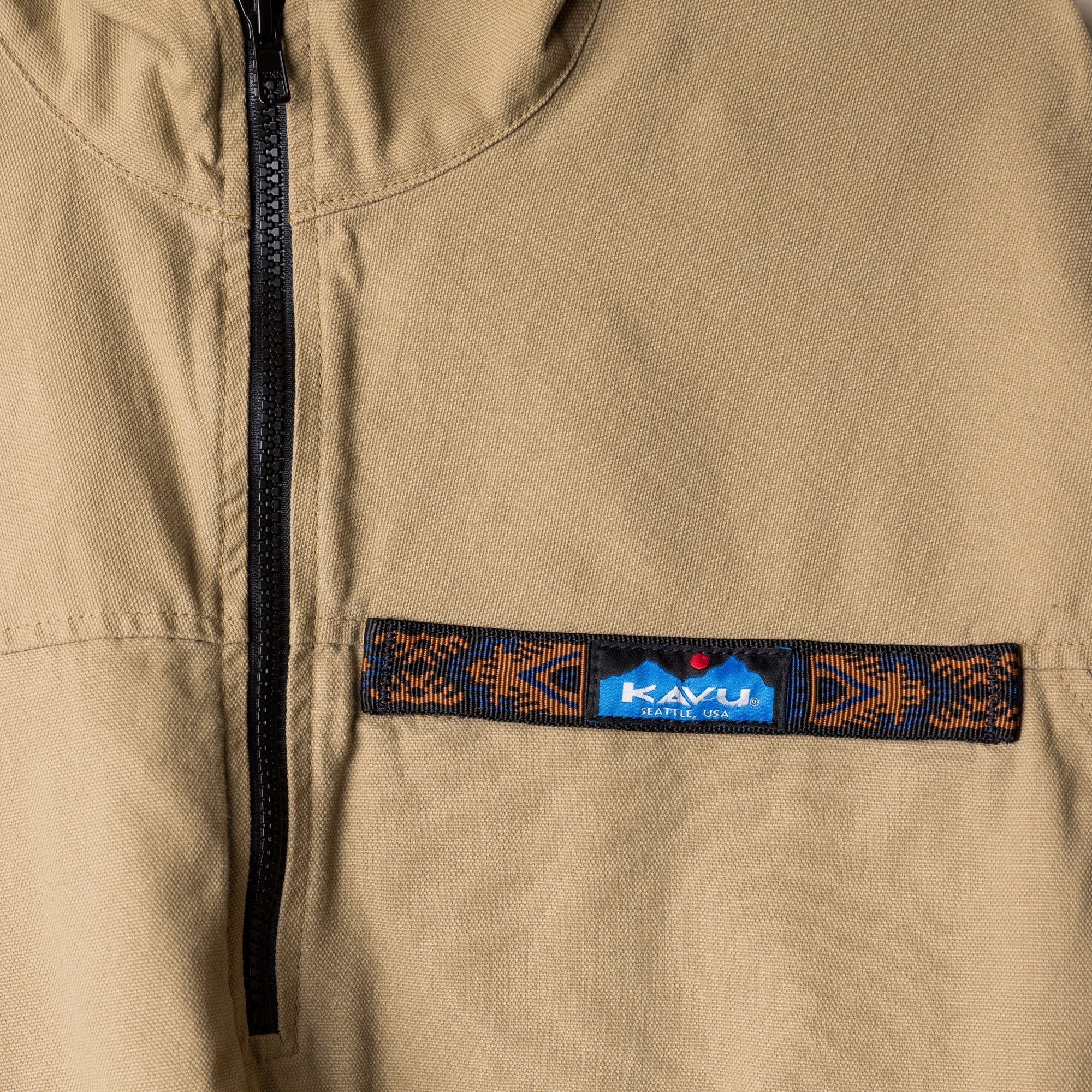 KAVU Long Sleeve Half Zip Throwshirt (Heritage Khaki) - Image 4