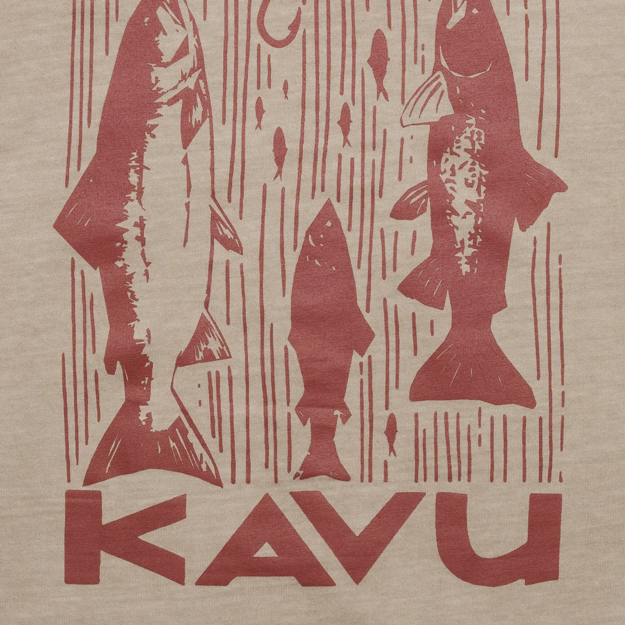 KAVU Salmon T-Shirt (Buff) - Image 3